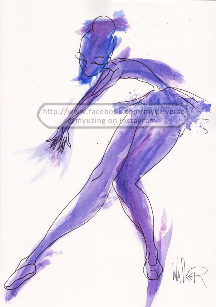 Dancer Violet | Art by M.L. Walker | Myuzing