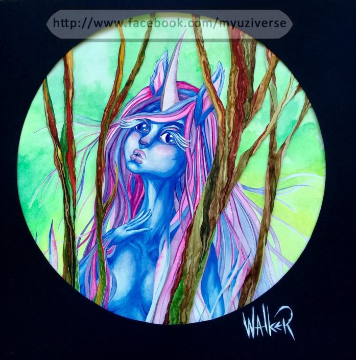 Unicorn Girl 1 | Art by M.L. Walker | Myuzing