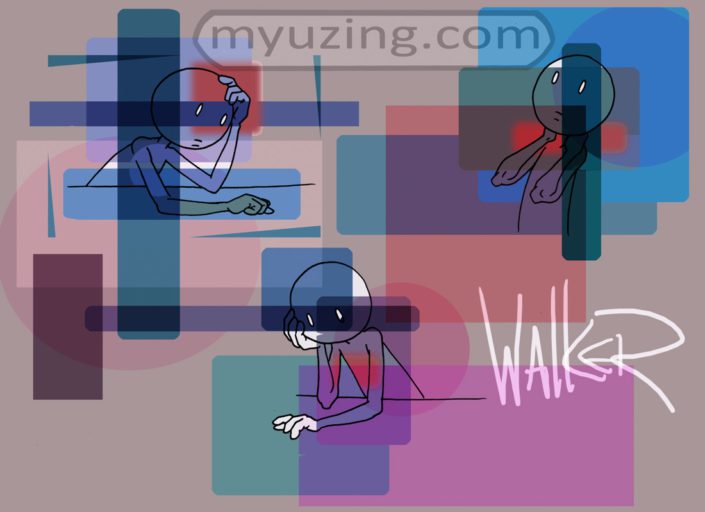 Moods | My Guy Cartoon | M.L. Walker | Myuzing.com
